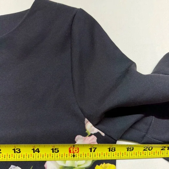 Victoria Beckham Target Floral Crop Blouse Black Garden Print Top S Statement - Picture 8 of 9